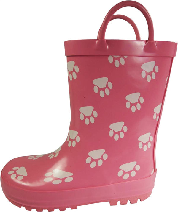 Norty New Toddlers / Little / Big Kids Boys Girls Waterproof Rubber Rain Boots