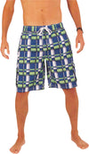 Norty Mens Drawstring Waist and Cargo Pockets Boardshort Swimsuit Swim Trunks