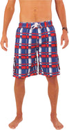 Norty Mens Drawstring Waist and Cargo Pockets Boardshort Swimsuit Swim Trunks