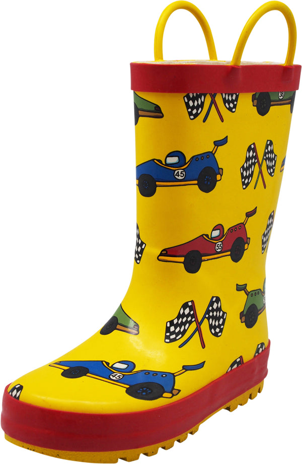 Norty Waterproof Rubber Printed Rain Boots for Kids - Boys - Toddlers, Little Kids & Big Kids - SH