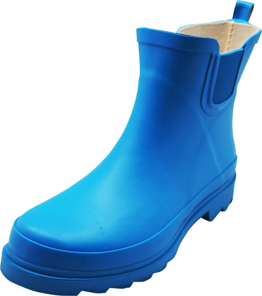 Norty Womens 6 Inch Ankle High Rain Boot Rubber Rainboot Runs 1 2 Size ShopBCClothing