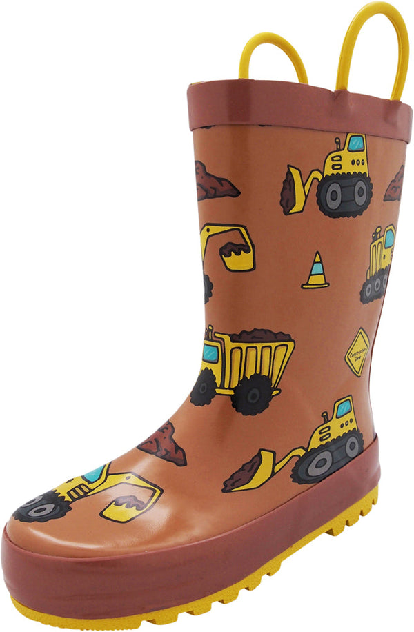 Norty Little and Big Kids Boys Girls Waterproof Rubber Rain Boots for Children