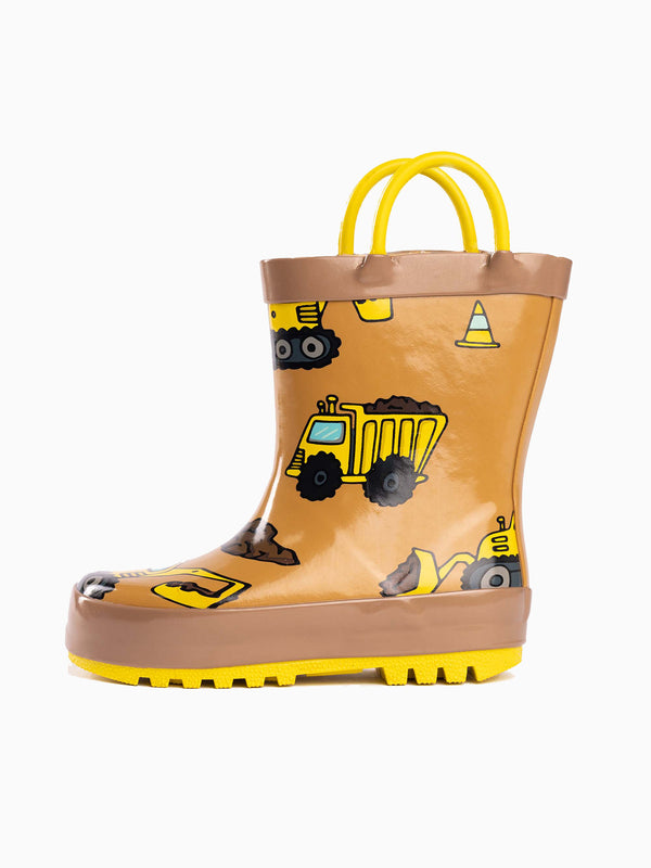 Norty Waterproof Rubber Printed Rain Boots for Kids - Boys - Toddlers, Little Kids & Big Kids - SH