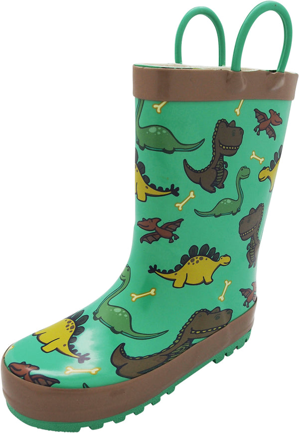 Norty Waterproof Rubber Printed Rain Boots for Kids - Boys - Toddlers, Little Kids & Big Kids - SH