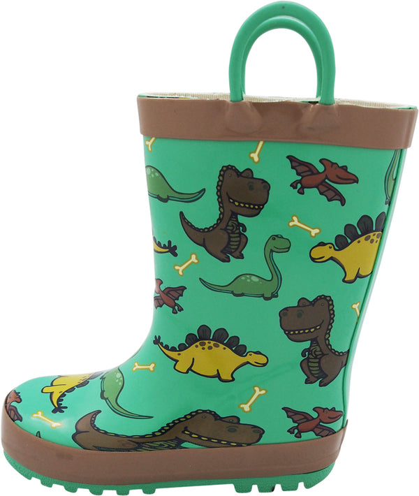 Norty Waterproof Rubber Printed Rain Boots for Kids - Boys - Toddlers, Little Kids & Big Kids - SH