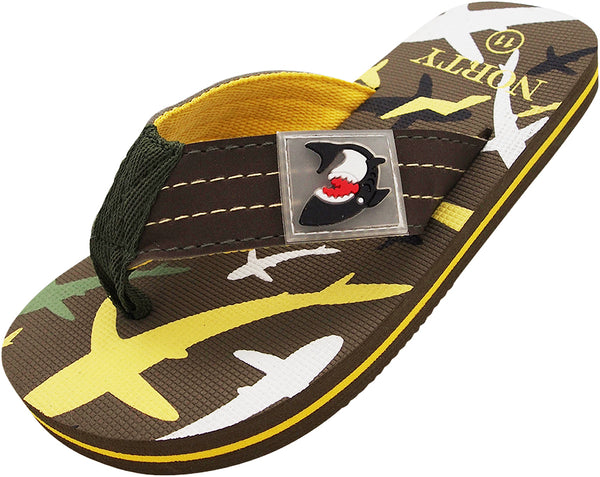 Norty Little and Big Boy's Flip Flop Thong Sandal Perfect for the Beach, Pool or Everyday