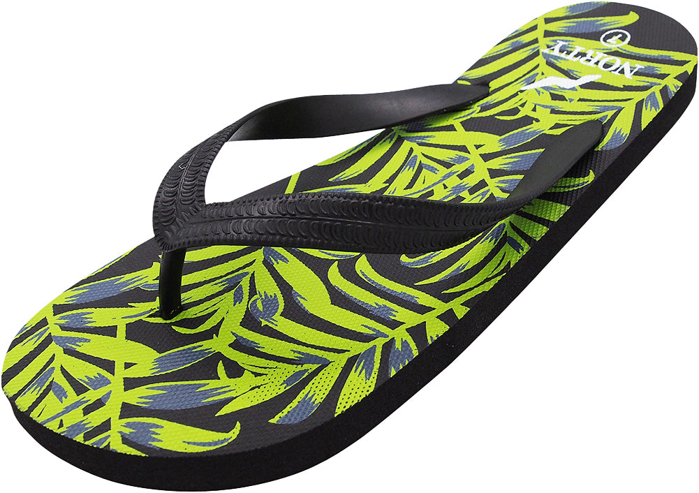 Norty Men's Casual Beach Pool Everyday Flip Flop Thong Sandal Shoe