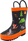 Norty Waterproof Rubber Printed Rain Boots for Kids - Boys - Toddlers, Little Kids & Big Kids - SH