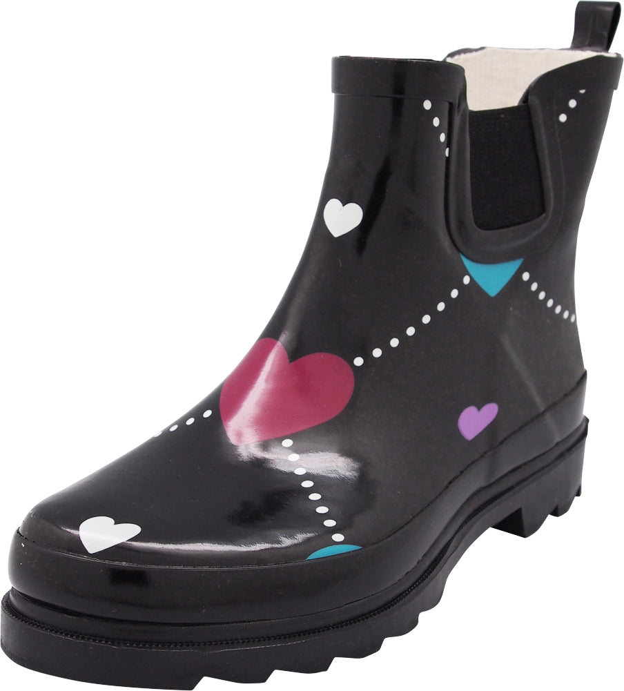 Norty Women Low Ankle High Rain Boots Rainboot Shoe Bootie Runs 1/2 Size Large