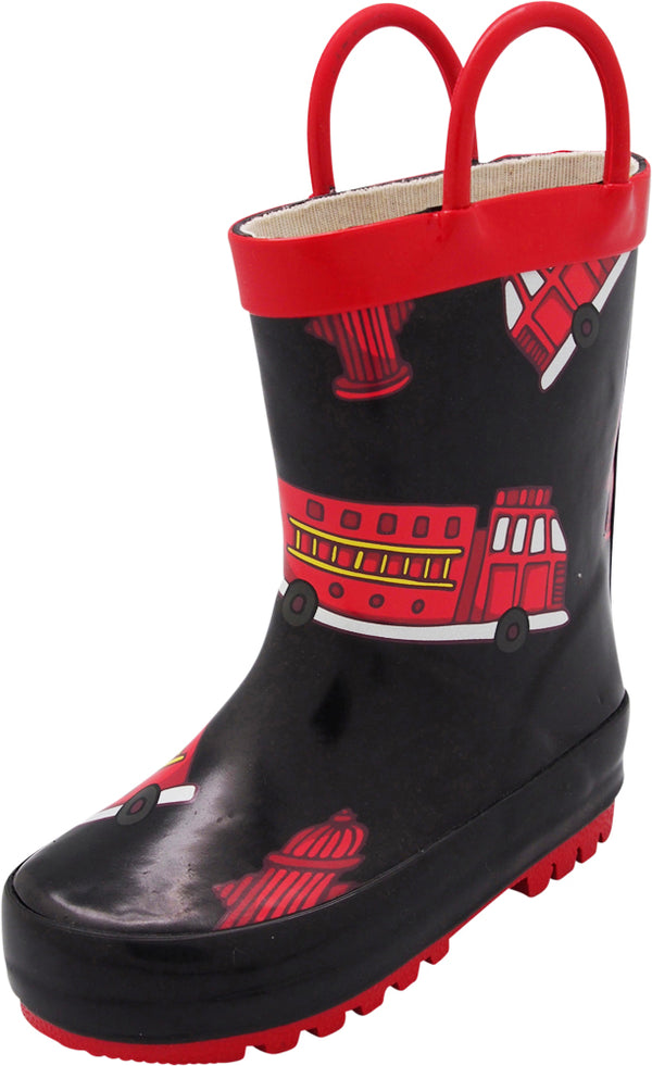 Norty New Toddlers / Little / Big Kids Boys Girls Waterproof Rubber Rain Boots