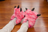 Boys and Girls Kids Soft Plush Fun Winter Animal Claw Paw Feet Indoor Slippers