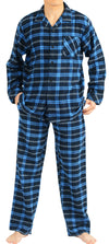 Norty Mens Cotton Yarn Flannel Pajama Lounge Sleep Sets