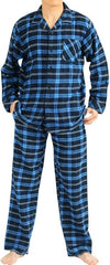 Norty Mens Cotton Blend Yarn Flannel Pajama Lounge Sleep Sets - 16 Prints Available