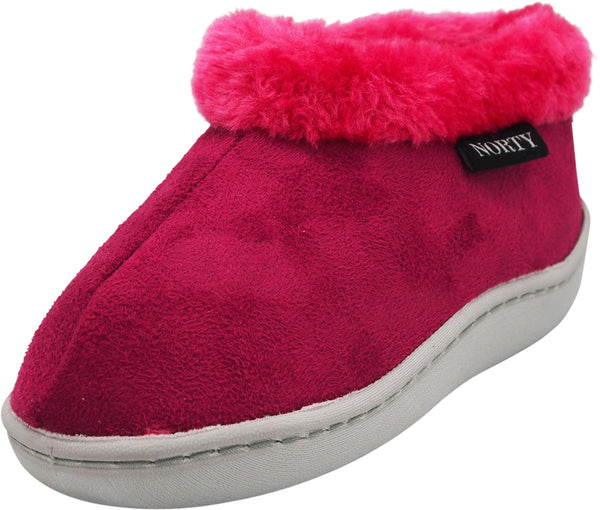 Norty Toddler Girl's Kids Fleece Memory Foam Slip On Indoor Slippers Shoe