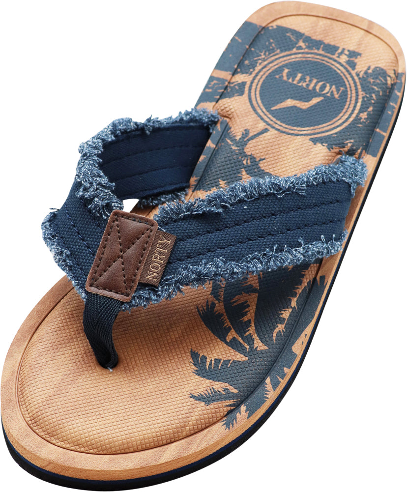 NORTY - Men's Casual Memory Foam Footbed Sandals for Beach, Pool, Shower