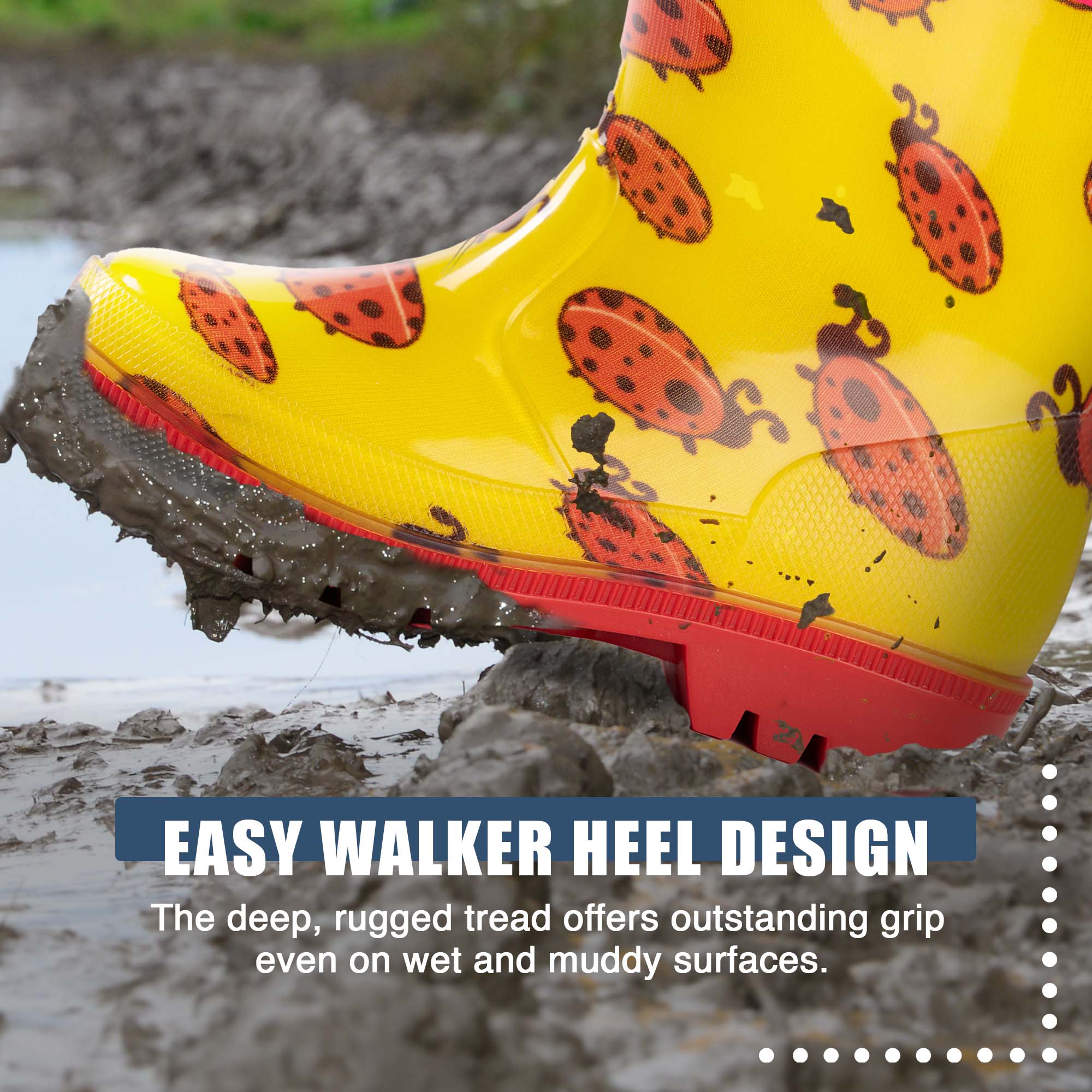 Norty Toddlers Little Big Kids Boys Girls Waterproof PVC Rain Boots ShopBCClothing