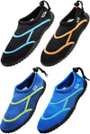 Norty Big Boy's Water Shoes Aqua Socks Surf Yoga Exercise Pool Beach Swim - RUNS 1 SIZE SMALL