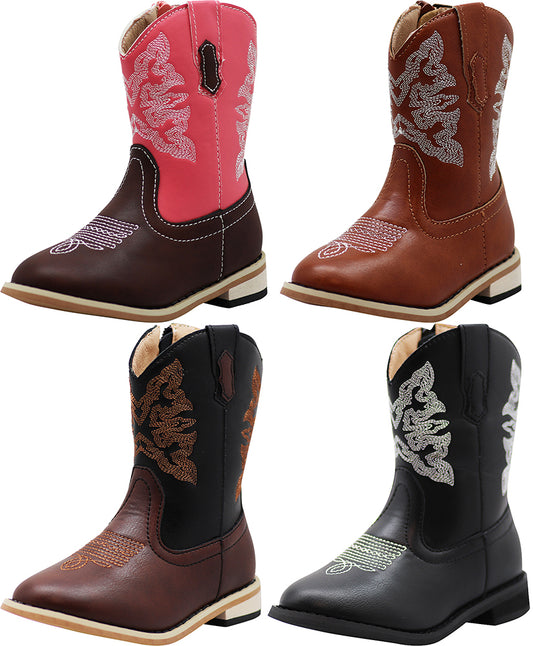 NORTY Boy's Girl's Unisex Western Cowboy Boot for Toddlers, Little Kids and Big Kids