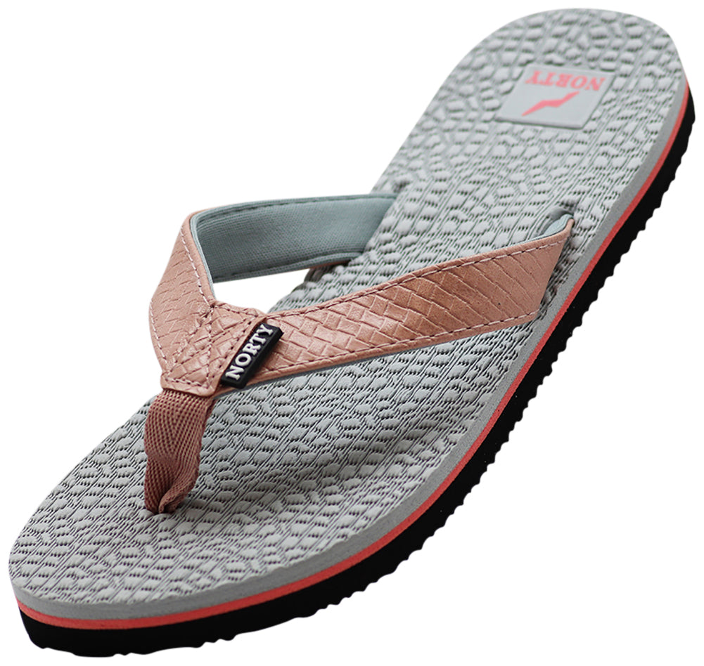 Norty Women's Beach, Pool, Everyday Flip Flop Thong Sandal - Choose your style