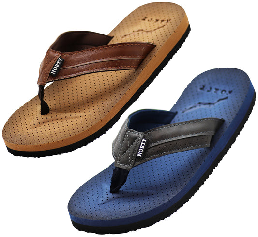 Norty Little and Big Boy's Flip Flop Thong Sandal Perfect for the Beach, Pool or Everyday