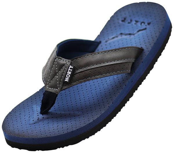 Norty Little and Big Boy's Flip Flop Thong Sandal Perfect for the Beach, Pool or Everyday