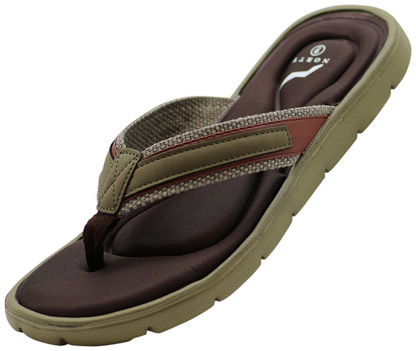 NORTY Men's Memory Foam Footbed Sandals - Casual for Beach, Pool, Shower