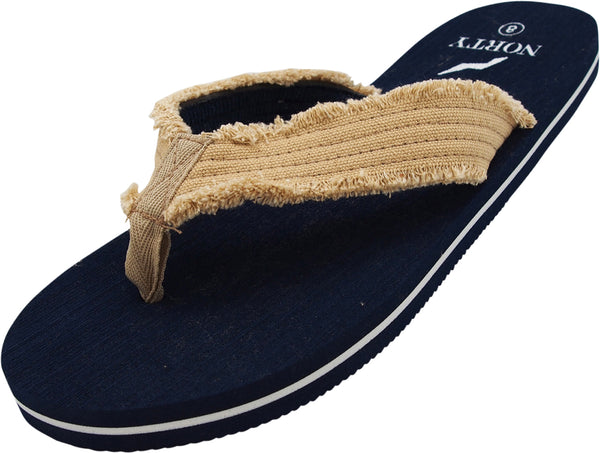 Norty Little and Big Boy's Flip Flop Thong Sandal Perfect for the Beach, Pool or Everyday