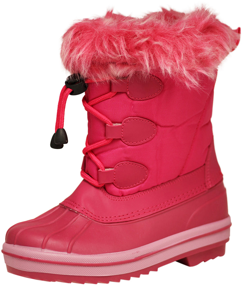 Norty Lightweight Fleece Lined Snow Boots for Toddlers, Little Kids, Big Kids Boys Girls Kids