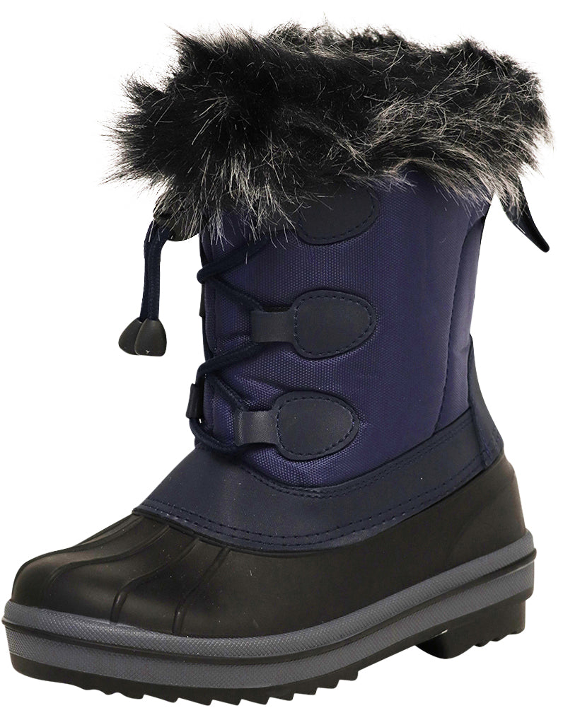 Norty Lightweight Fleece Lined Snow Boots for Toddlers, Little Kids, Big Kids Boys Girls Kids