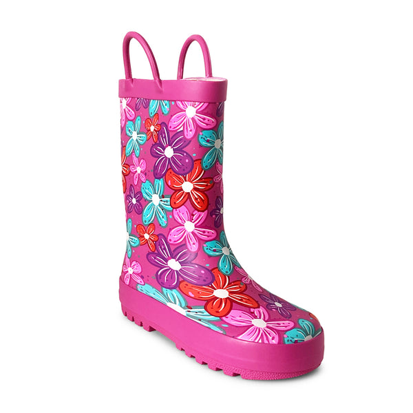 Norty Toddlers to Big Kids Boy's Girl's Waterproof Rubber Rain Boots