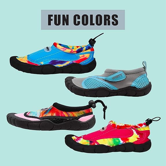 Norty Kids Water Shoes Slip-On Beach  Boys & Girls Aqua Sock for Children