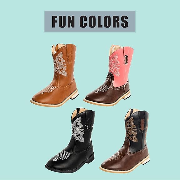 NORTY Boy's Girl's Unisex Western Cowboy Boot for Toddlers