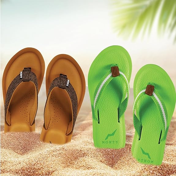 Norty Women's Soft Cushioned Footbed Flip Flop Thong Sandal