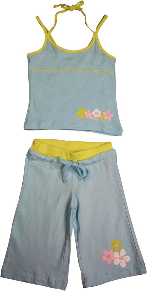 Mishmish - Little Girls 2 Piece Cotton Tank Capri Set - 4 Styles