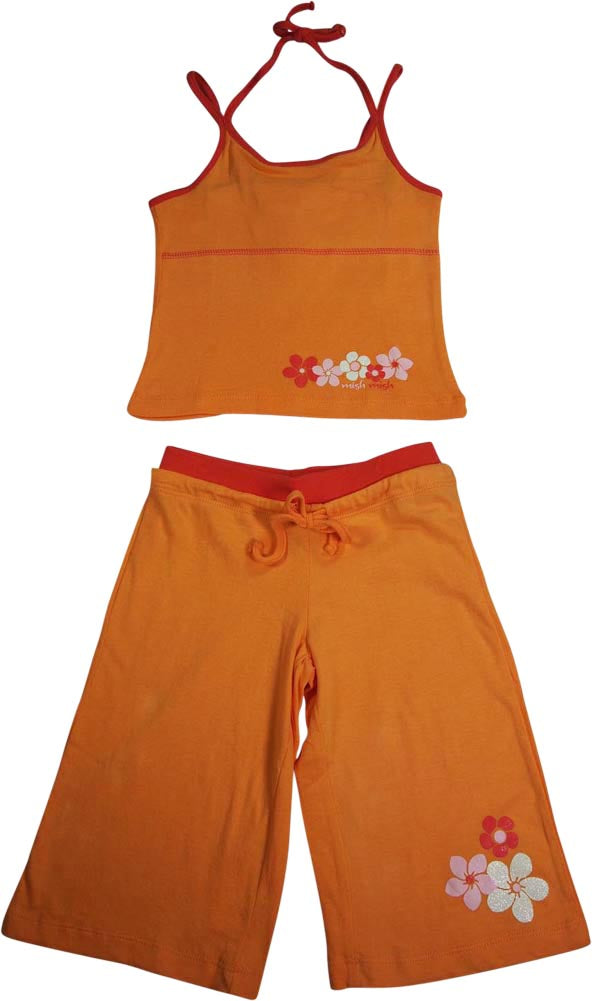 Mishmish - Little Girls 2 Piece Cotton Tank Capri Set - 4 Styles