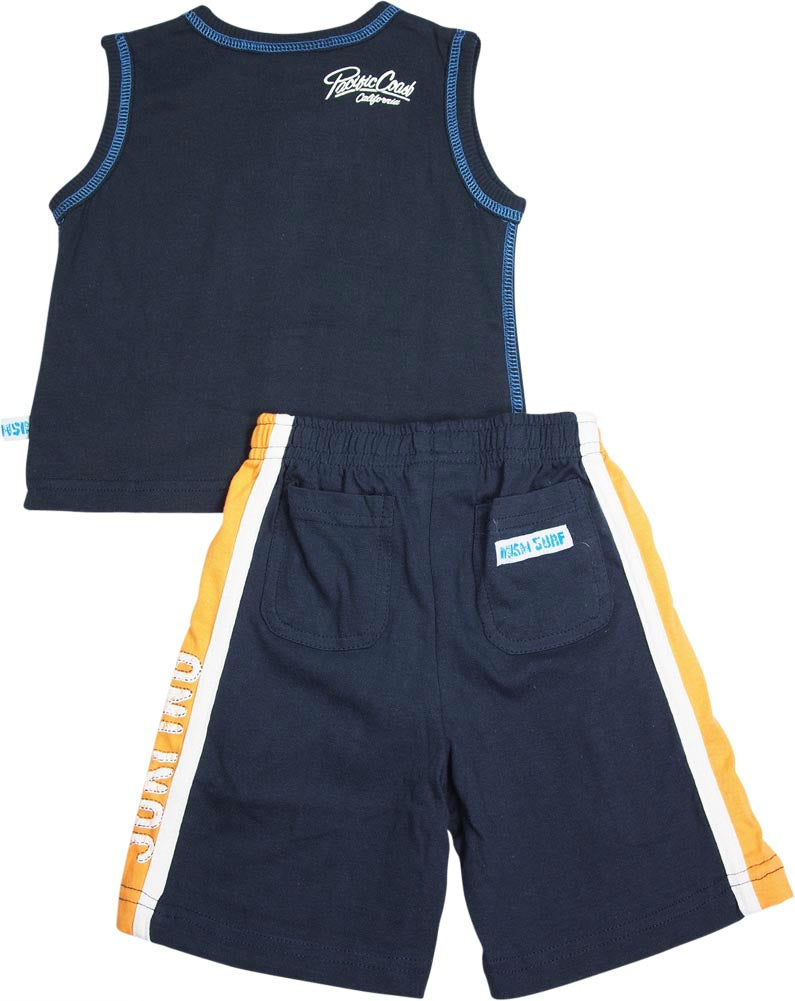 Mish Mish Baby Boys Infant Cotton Knit Sleeveless Tee Short Sets, 6220