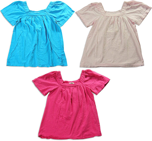 So Nikki Girl's Short Sleeve T-Shirt Baby Doll Shirt Top - 3 Colors