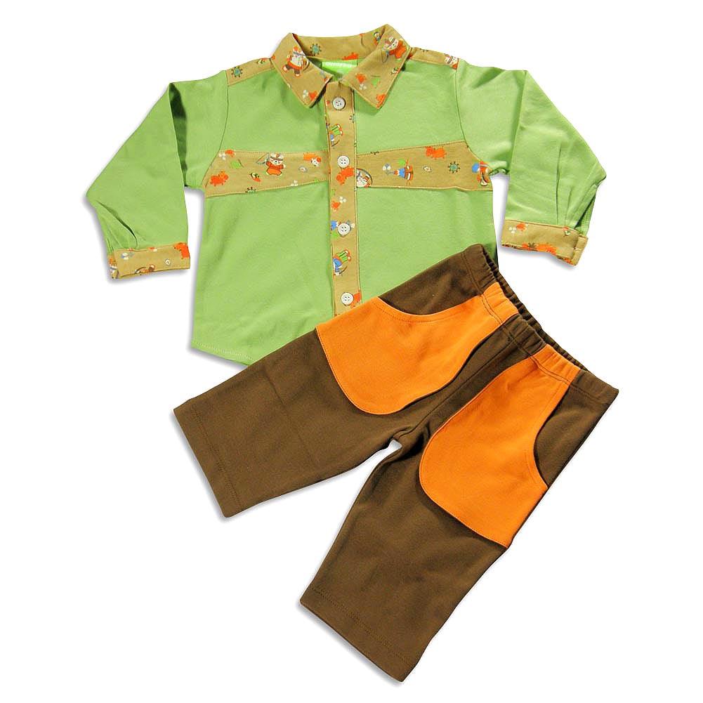 Snopea Baby Infant Newborn Boys Cotton Long Sleeve Pant Set - 8 Prints Available