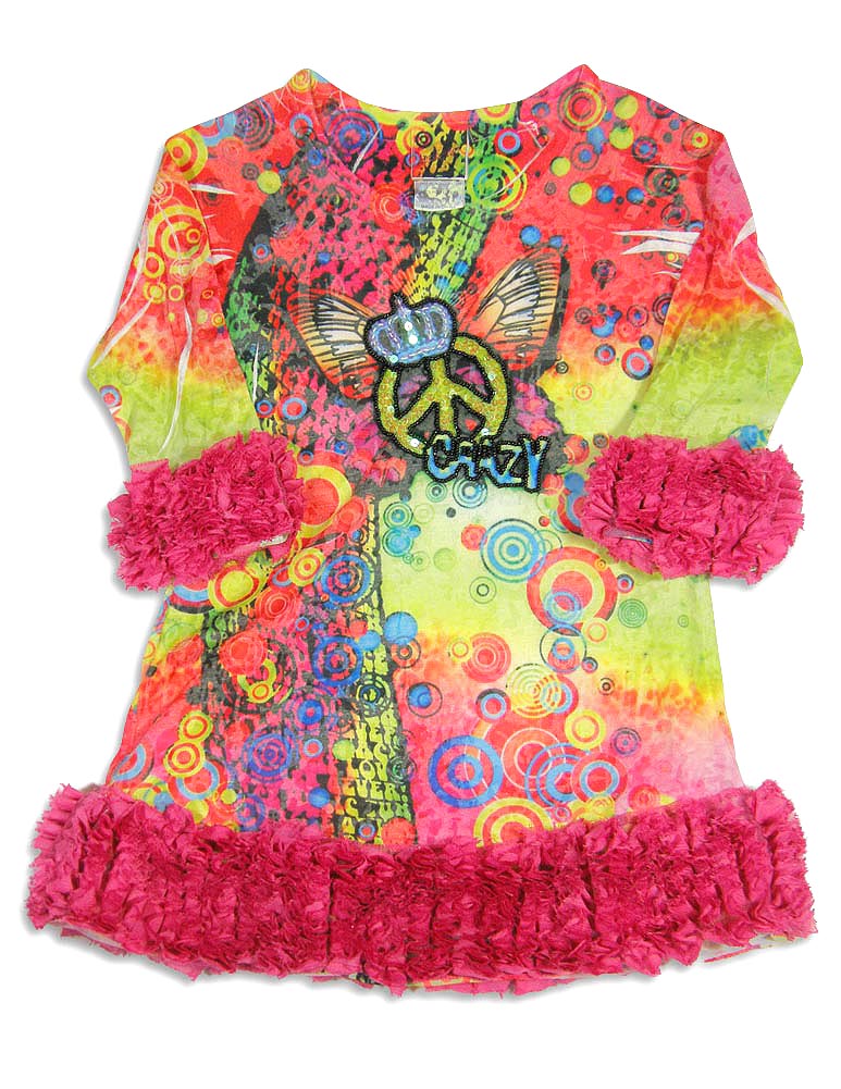 Lipstik Girl's Toddler - Long Sleeve Dress - 6 Different Prints & Styles