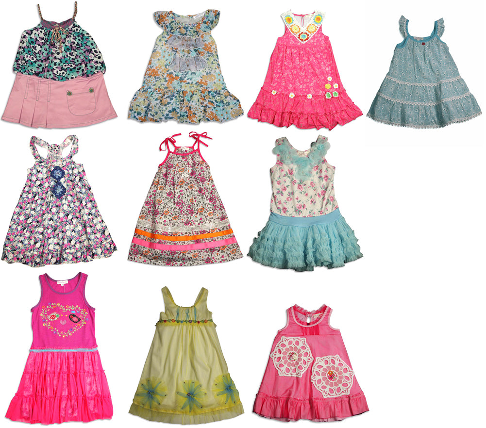 Baby Sara Toddler & Girls Sleeveless Dresses- Assorted Fabrics / Styles / Colors