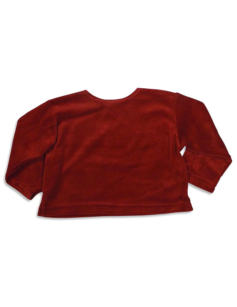 Mulberribush Girls Long Sleeve Velour Hip Length Shirt Top