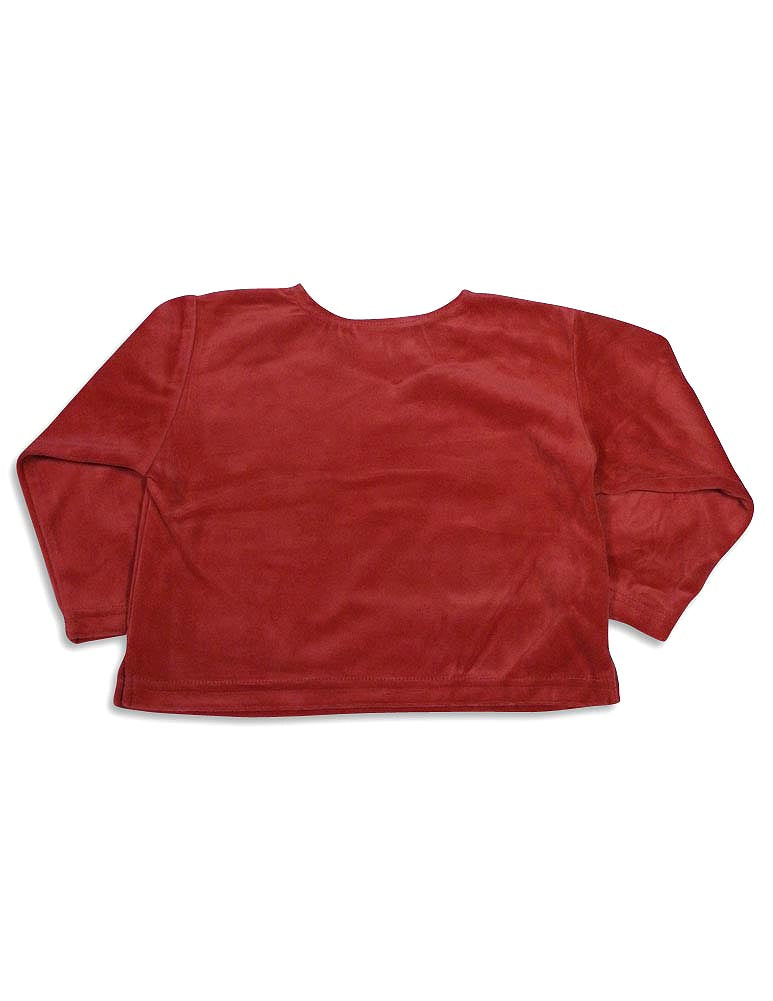 Mulberribush Girls Long Sleeve Velour Hip Length Shirt Top