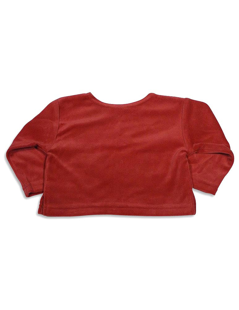 Mulberribush Girls Long Sleeve Velour Hip Length Shirt Top