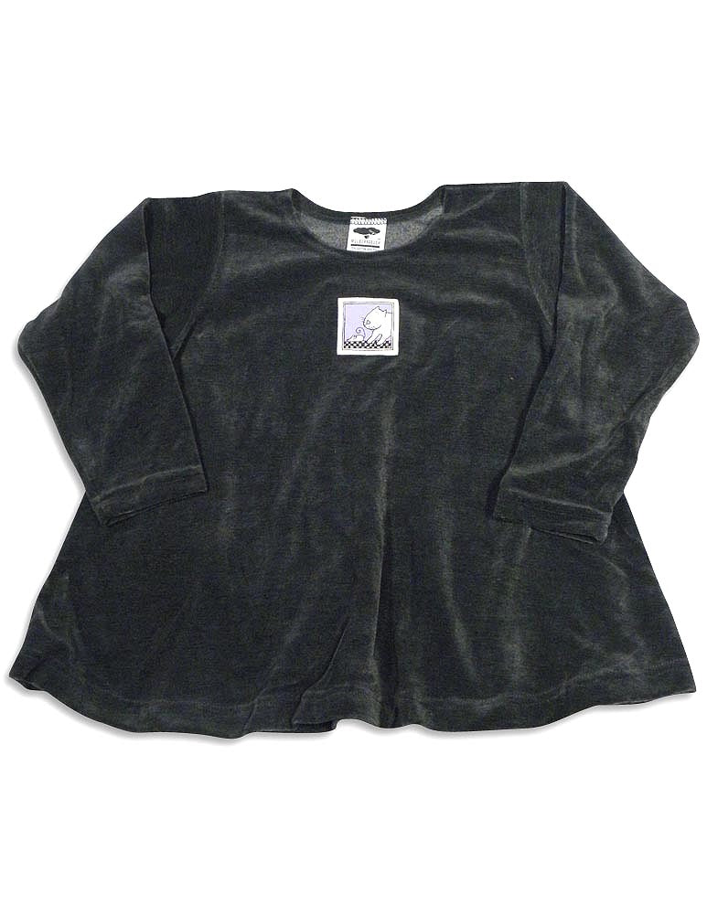 Mulberribush Girls Long Sleeve Velour Swing Shirt Top