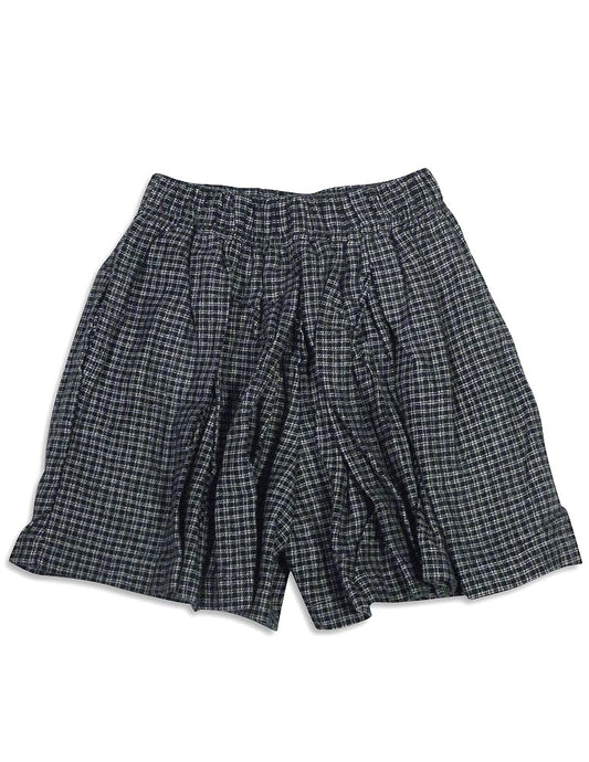 Mulberribush Girls Pleated Plaid Flannel Skorts with Elastic Waistband