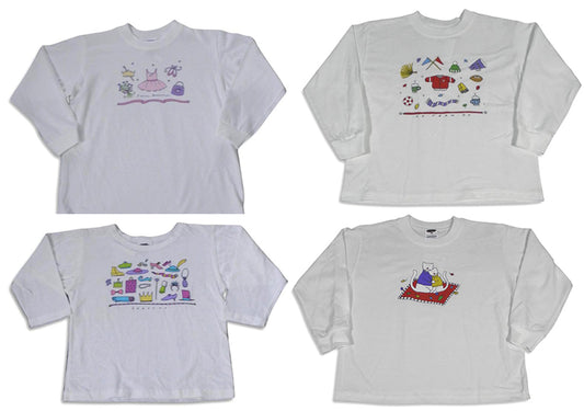 Mulberribush Little Girls 4-6X Long Sleeve T Shirt Tee Top