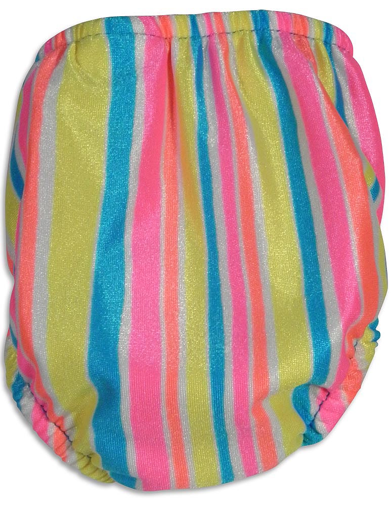 My Pool Pal - Baby Girls Striped Reusable Swim Diaper Runs 2 Sizes Small