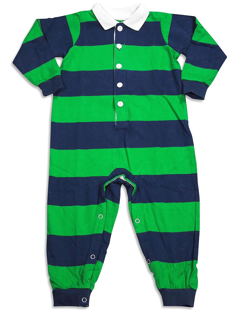 Sara's Prints Baby Infant Toddler Boys One Piece Rugby Coverall Playsuit Pajama