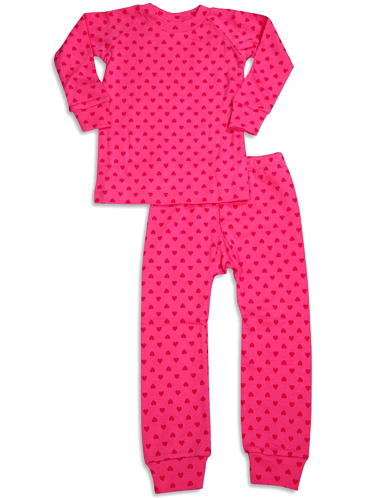 Sweet Potato Toddler & Little Girls Long Sleeve Cotton Pajama Sets