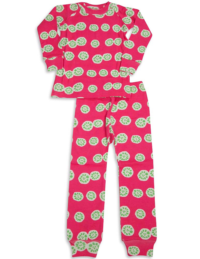 Sweet Potato Toddler & Little Girls Long Sleeve Cotton Pajama Sets